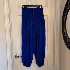 Vibrant Blue Harem Pants one size
